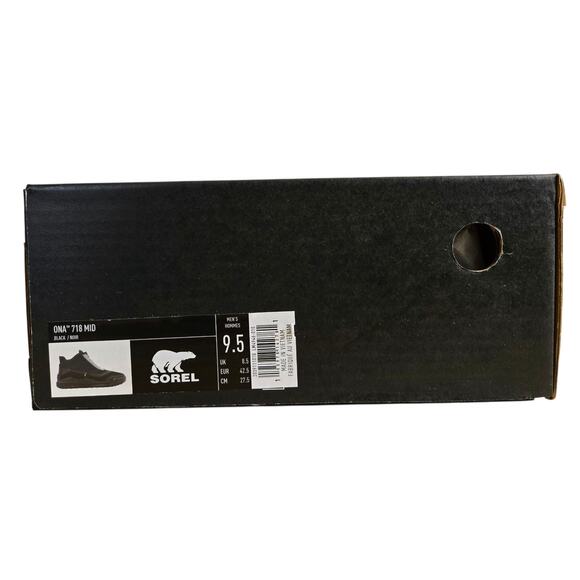 Sorel Concepts ONA 718 Mid Black Boots Mens 9.5 - NEW WITH BOX - Picture 11 of 11